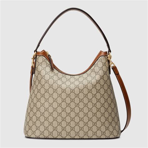 gucci beige große gg supreme hobo damen beige